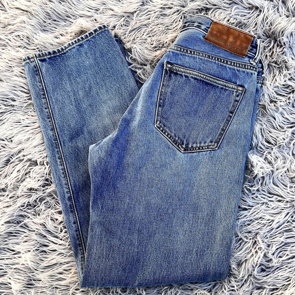 Lands' End Denim Jeans Regular Fit Coupe Simple Womens 30 100% Cotton Petite
